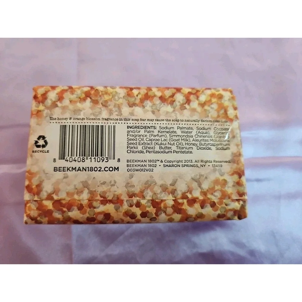 Beekman 1802‎ Honey & Orange Blossom Goat Milk Soap, 9 oz. JUMBO SIZED Bar - NEW
